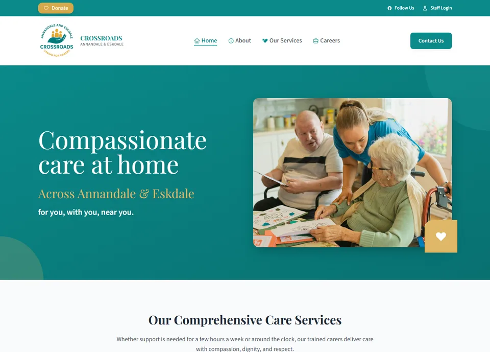 Crossroads Annandale & Eskdale website homepage